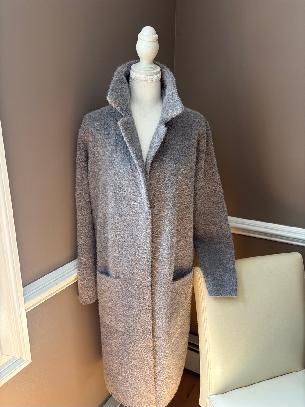Cyrus Teddy Coat in Heather Gray